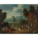 Late 18th century/early 19th century Continental School May Day, a festive scene of figures dancing