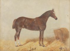 George Paice (1854-1925) British A pair of paintings of race horses 'Jack' and 'Lady Ronald', signed