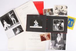 A collection of ballet ephemera comprising of a photograph album, a Royal Ballet programme signed by