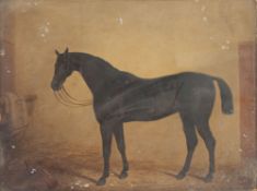 George Morley (19th century) British A pair of paintings of race horses in stable interiors,