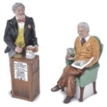 Two Royal Doulton pottery figures 'The Auctioneer' HN2988, c.1986, and 'Pride and Joy' HN2945, c.