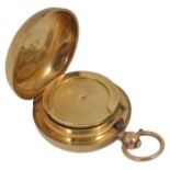 A 15ct gold sovereign case of plain form, by Goldsmiths & Silversmiths. 20.6 grams.Condition:
