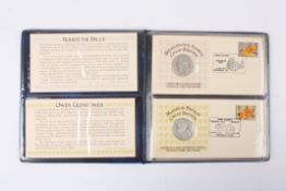 Great Britons Medallic First Day Covers and Coins a set of four silver and first day cover sets,