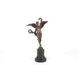 Hermann Eichberg (19th century) German A bronze model of Nike, the Goddess of Victory, in typical