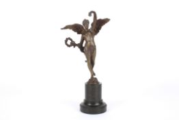 Hermann Eichberg (19th century) German A bronze model of Nike, the Goddess of Victory, in typical