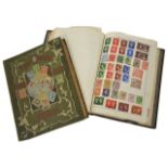 The Queens Postage Stamp Album containing Britain and The Empire including penny reds and