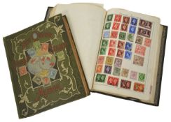 The Queens Postage Stamp Album containing Britain and The Empire including penny reds and