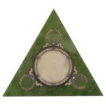 A fine gold mounted nephrite photo frame marked Fabergé with the workmasters mark of Michael Perchin
