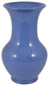 A large Moorcroft speckled blue baluster vase with flared neck and bulbous body, impressed marks