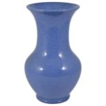 A large Moorcroft speckled blue baluster vase with flared neck and bulbous body, impressed marks