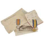 A pair of WWI naval medals to 4994S.D. G.H. Warner DH RNR, comprising the British War Medal and