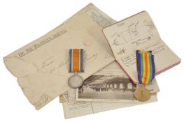 A pair of WWI naval medals to 4994S.D. G.H. Warner DH RNR, comprising the British War Medal and