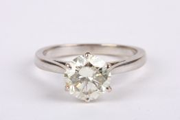 An 18ct white gold and diamond solitaire ring set with brilliant cut diamond weighing approx. 1.