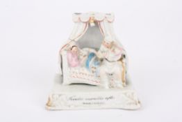 A Victorian German fairing 'Twelve Months after Marriage'. 9.5 cm wide.Condition: Man cracked in