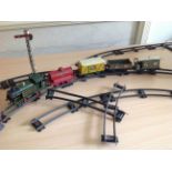 A Hornby Series '0' Gauge locomotive and a small quantity of Hornby Meccano rolling stock