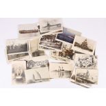 A collection of assorted early 20th century naval postcards. Mainly real photographs, some