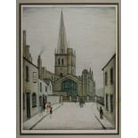 Laurence Stephen Lowry RA (British 1887-1976) 'Burford Church' limited edition print signed lower