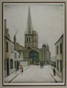 Laurence Stephen Lowry RA (British 1887-1976) 'Burford Church' limited edition print signed lower