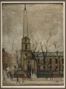 Laurence Stephen Lowry RA, (British 1887-1976) St Luke's Church' limited edition print signed in