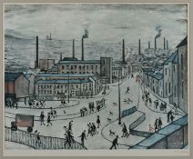 Laurence Stephen Lowry RA (British 1887-1976) 'Huddersfield' limited edition print signed lower