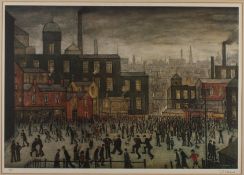 Laurence Stephen Lowry RA, (British 1887-1976) 'Our Town', limited edition print signed lower