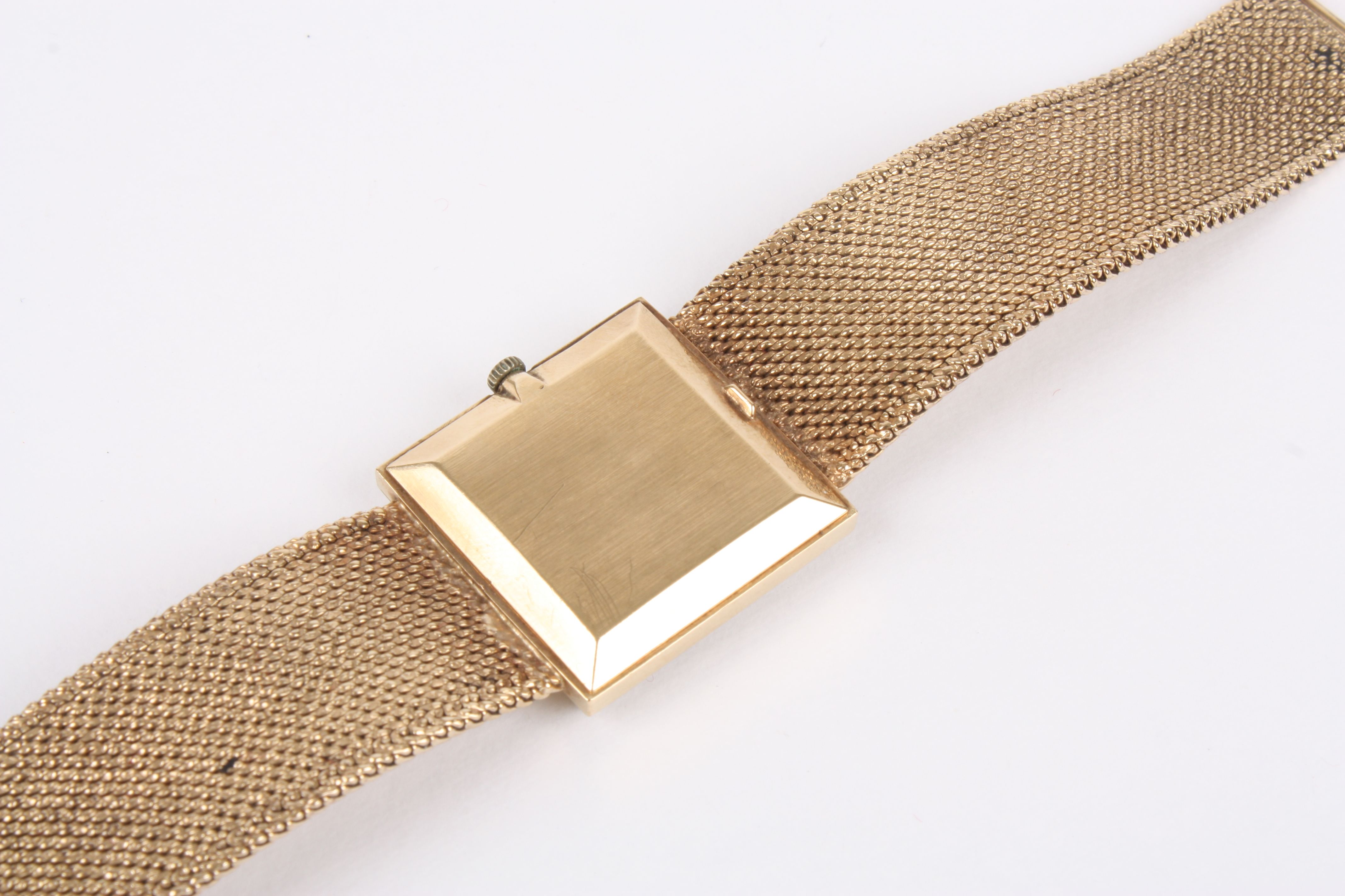 An Omega de Ville 9ct gold mechanical wrist watch with square gilded dial and baton numerals, the 17 - Image 5 of 5