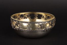 An early 20th century Continental .800 silver and glass Equestrian trophy bowl the bowl decorated