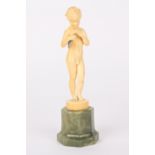 Ferdinand Preiss (1882-1943) German An early 20th century finely carved ivory figure of a nude boy