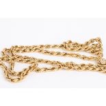A Continental 18ct gold rope twist neck chain Approx. weight 21 gm, length approx. 76 cm.Condition: