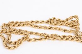 A Continental 18ct gold rope twist neck chain Approx. weight 21 gm, length approx. 76 cm.Condition: