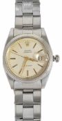 A Rolex stainless steel Oysterdate Precision wrist watch the dial with gilt batons and hands with