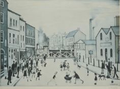 Laurence Stephen Lowry RA (British 1887-1976) Industrial scene, signed lower right in pencil,