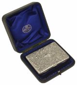 A late Victorian silver card case hallmarked London 1898, initialled W.C. possibly for William, with