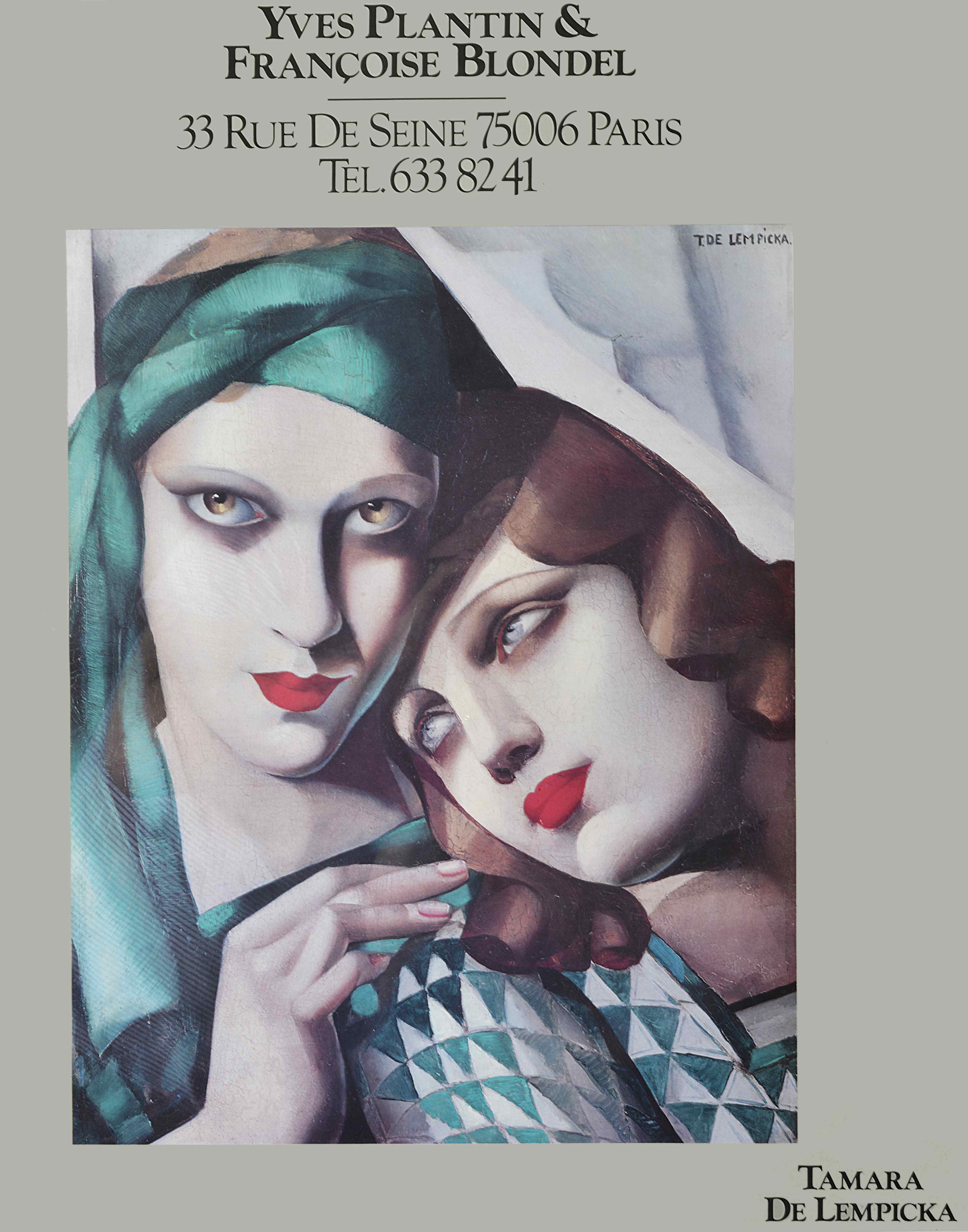 Three framed exhibition and show posters Tamara de Lempicka Yves Plantin & Francoise Blondel; Kabuki