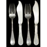A collection of Sterling silver fish knives and forks by Theodore B. Starr early 20th century,