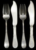 A collection of Sterling silver fish knives and forks by Theodore B. Starr early 20th century,