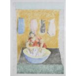 Duncan Grant (1885-1978) British Washerwoman I, a coloured artists proof print of a washer woman,