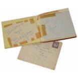 Rolling Stones autographs Signed in an autograph book including Brian Jones, Charlie Watts, Bill