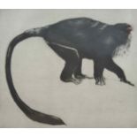 H Fry (20th century) British, De Brazza, a Capuchin monkey, engraving, artists proof, signed and