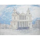 Colin Spencer St. Paul's Cathedral, lithograph, c. 1967, framed and glazed. 51 x 67 cm. Condition: