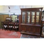 'SIMPLY SOLID' BY 'UNIVERSAL' REPRODUCTION MAHOGANY DINING SUITE COMPRISING EXTENDING DINING TABLE