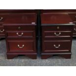 PAIR OF MODERN STAG MAHOGANY TWO DRAWER BEDSIDE CHESTS