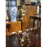 DECORATIVE BRASS ANTIQUE SPIRIT KETTLE ON STAND