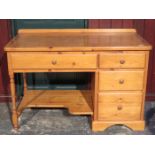 MODERN PINE FOUR DRAWER WRITING DESK