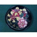 MOORCROFT TUBE LINED FLORAL DECORATED COASTER (SECOND),