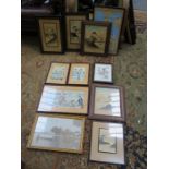 APPROXIMATELY ELEVEN VARIOUS ORIENTAL PICTURES AND PRINTS