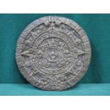 MEXICAN AZTEC/MAYAN STYLE CIRCULAR WALL PLATE,