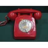 VINTAGE RED BAKELITE TELEPHONE