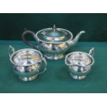 SILVER PLATED THREE PIECE TEA SET