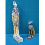 TWO EGYPTIAN STYLE RESIN FIGURES